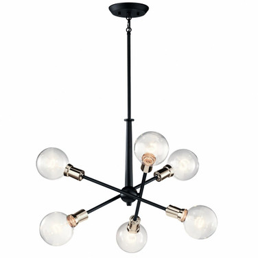 Armstrong - 6 Light Small Chandelier - with Contemporary inspirations - 27.75 inches tall by 20 inches wide