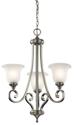 Monroe - 3 Light Small Chandelier - with Traditional inspirations - 29.5 inches tall by 23 inches wide