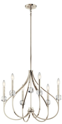 Eloise - 6 Light Medium Chandelier - With Traditional Inspirations - 21 Inches Tall By 24 Inches Wide