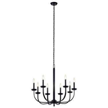 Kennewick - 8 Light Medium Chandelier In Traditional Style-25 Inches Tall and 27.25 Inches Wide