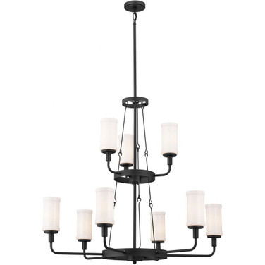 Vetivene - 9 Light 2-Tier Chandelier In Homestead Style-37.25 Inches Tall and 39.75 Inches Wide