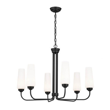 Truby - 6 Light Medium Chandelier In Art Deco Style-22 Inches Tall