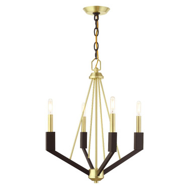 Beckett - 4 Light Mini Chandelier in Industrial Style - 18 Inches wide by 22.5 Inches high