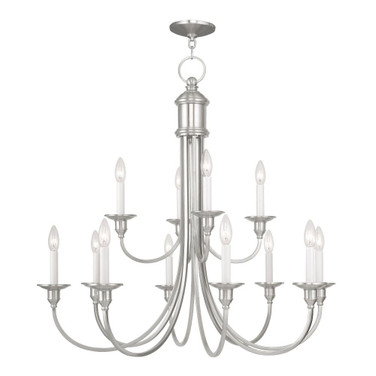 Cranford - 12 Light Chandelier in Farmhouse Style - 34 Inches wide by 32 Inches high