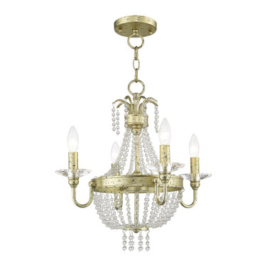 Valentina - 4 Light Convertible Mini Chandelier in French Country Style - 18 Inches wide by 19.5 Inches high