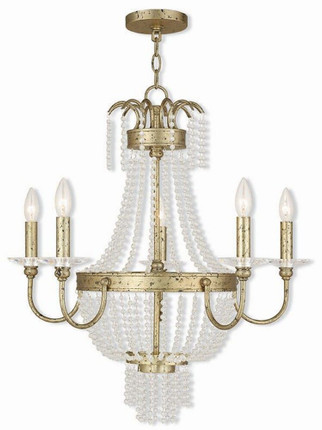 Valentina - 5 Light Chandelier in French Country Style - 26 Inches wide by 26.5 Inches high