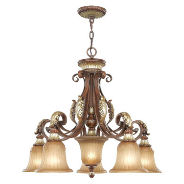 Villa Verona - 6 Light Chandelier in Mediterranean Style - 27 Inches wide by 24.75 Inches high