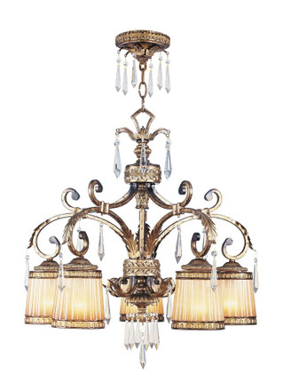 La Bella - 5 Light Chandelier in Glam Style - 28 Inches wide by 26.5 Inches high