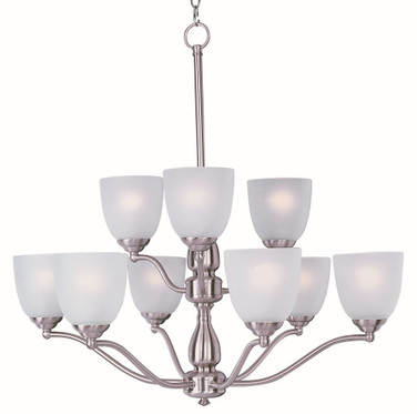 Stefan-Nine Light 2-Tier Chandelier in Contemporary style-30 Inches wide by 30 inches high