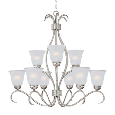 Basix-9 Light 2-Tier Chandelier in Contemporary style-32 Inches wide by 32.75 inches high