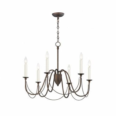 Plumette - 6 Light Chandelier In Traditional Style-22 Inches Tall and 28 Inches Wide