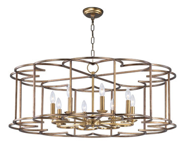 Helix-Eight Light Chandelier-38 Inches wide by 14.5 inches high