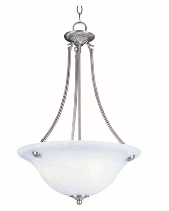 Malaga-Three Light Invert Bowl Pendant in Transitional style-16 Inches wide by 24.5 inches high