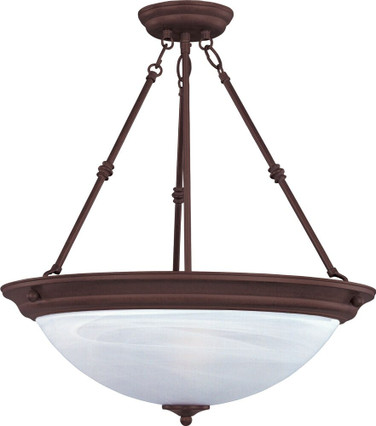 Essentials- 15 Inch 3 Light Invert Bowl Pendant in  style