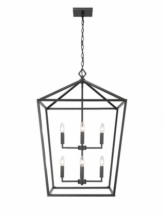 8 Light Pendant-36 Inches Tall and 24 Inches Wide