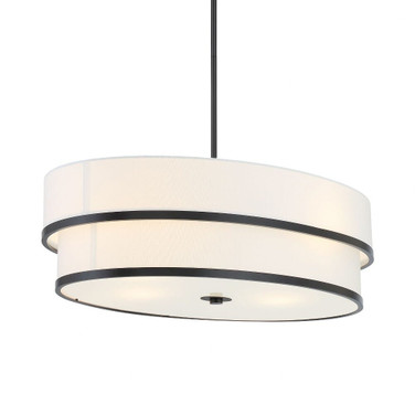 Cascade - 4 Light Oval Pendant-20.75 Inches Tall and 32 Inches Wide