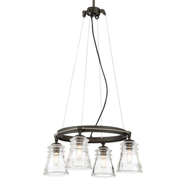 Graham Avenue - 4 Light Chandelier-20 Inches Tall and 20 Inches Wide