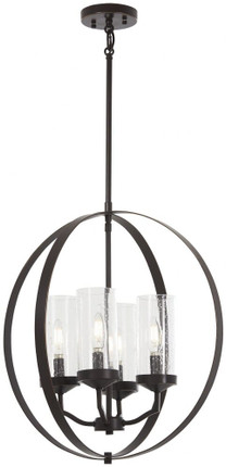 Elyton - 4 Light Pendant in Transitional Style - 21.25 inches tall by 20 inches wide