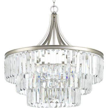 Glimmer - Close-to-Ceiling Light - 6 Light in Luxe and New Traditional and Transitional style - 28 Inches wide by 29.25 Inches high