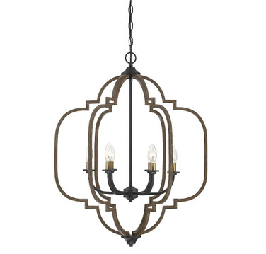 6 Light Chandelier-Traditional Style with Farmhouse and Rustic Inspirations-31 inches tall by 25 inches wide