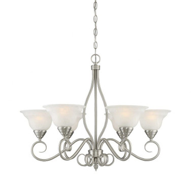 6 Light Chandelier-Transitional Style with Traditional and Contemporary Inspirations-23.25 inches tall by 32.75 inches wide