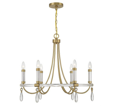 Mayfair - 6 Light Chandelier In Glam Style-23.5 Inches Tall and 25.5 Inches Wide