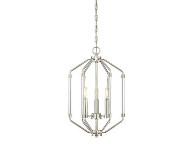 3 Light Foyer-Transitional Style with Contemporary and Bohemian Inspirations-22 inches tall by 14 inches wide