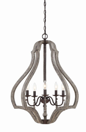 5 Light Foyer-Traditional Style with Country French and Rustic Inspirations-29.5 inches tall by 24 inches wide