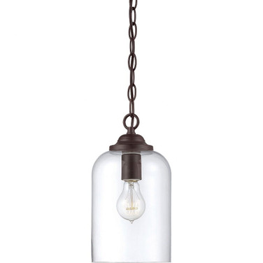 1 Light Pendant-Transitional Style with Contemporary and Farmhouse Inspirations-12 inches tall by 6.5 inches wide