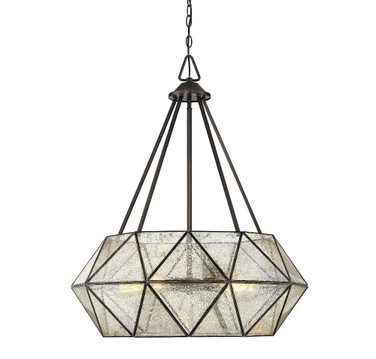 5 Light Pendant-Industrial Style with Contemporary and Rustic Inspirations-34 inches tall by 28 inches wide