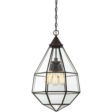 3 Light Pendant-Industrial Style with Contemporary and Rustic Inspirations-26.25 inches tall by 16 inches wide