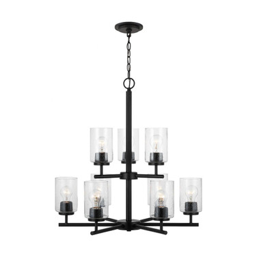 Sea Gull Lighting-Oslo-9 Light Chandelier In Contemporary Style-26.75 Inch Tall and 26 Inch Wide