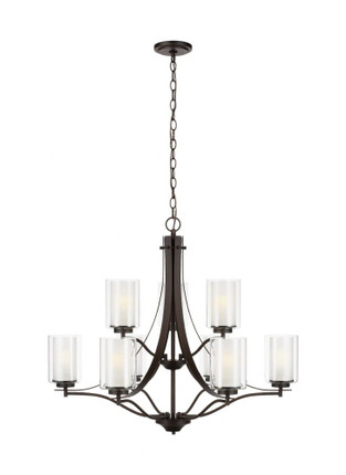 Sea Gull Lighting-Elmwood Park-32 Inch 9 Light Chandelier