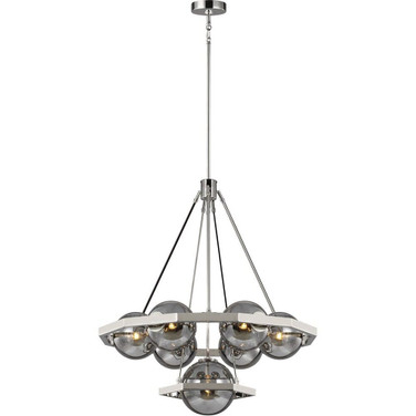 Feiss Lighting-Harper Chandelier 7 Light Steel