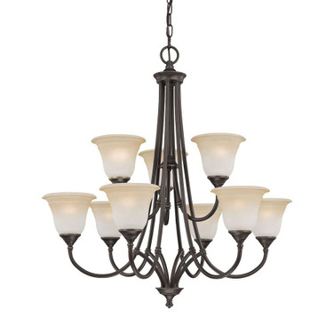 Harmony - Nine Light 2-Tier Chandelier