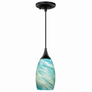 Milano - 1 Light Mini Pendant in Contemporary Style 9.75 Inches Tall and 4.75 Inches Wide