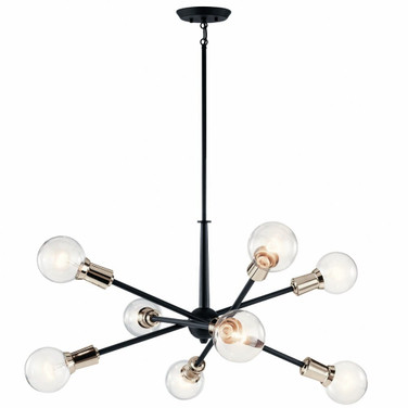 Armstrong - 8 Light Large Chandelier - with Contemporary inspirations - 26 inches tall by 30 inches wide