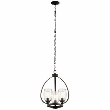 Tuscany - 3 light Mini Chandelier - 21 inches tall by 17 inches wide