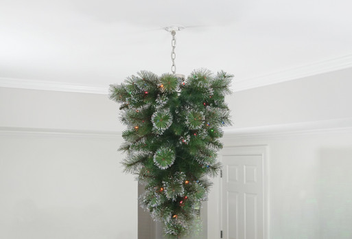 Upside Down Classic Christmas Tree Chandelier