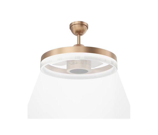 Sky Fan & Turbo Heater 4 blades Matte White Champagne Bronze finish