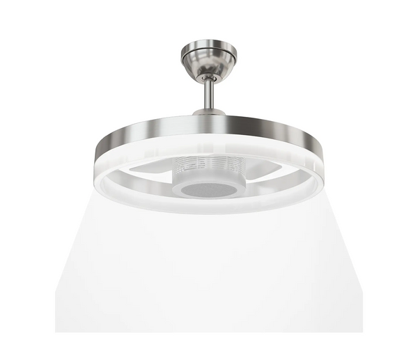 Sky Fan & Turbo Heater 4 blades Silver Brushed Nickel finish