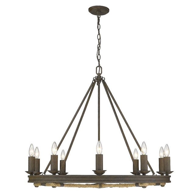 Stokes - 10 Light Chandelier 29.25 Inches Tall and 35.5 Inches Wide