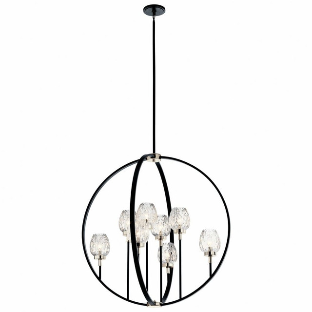 Moyra - 8 Light 2-Tier Large Chandelier - With Contemporary Inspirations - 38.5 Inches Tall By 36 Inches Wide