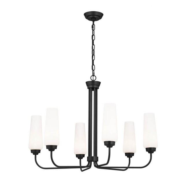 Truby - 6 Light Medium Chandelier In Art Deco Style-22 Inches Tall