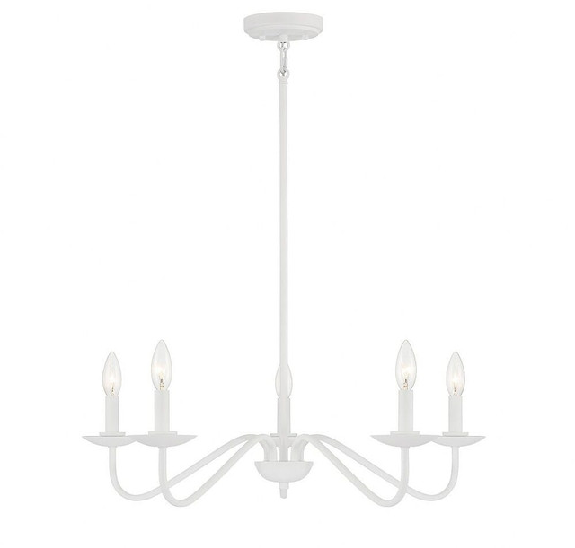 5 Light Chandelier-7 Inches Tall and 28 Inches Wide