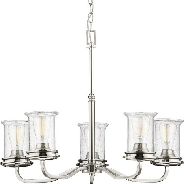 Winslett - Chandeliers Light - 5 Light - Cylinder Shade in Coastal style - 27.13 Inches wide by 21.13 Inches high