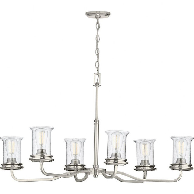 Winslett - Chandeliers Light - 6 Light - Cylinder Shade in Coastal style - 34.13 Inches wide by 21.25 Inches high