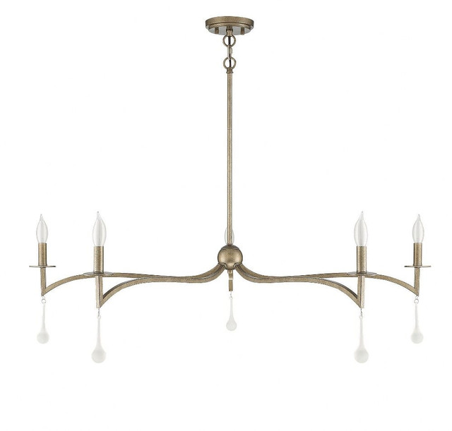 5 Light Chandelier-12 inches tall by 43 inches wide
