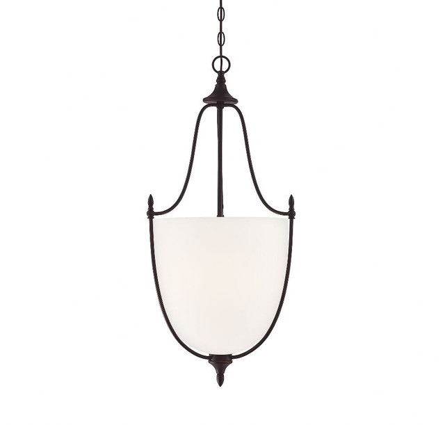 Wide Pendant-Contemporary Style with Transitional and Traditional Inspirations-34 inches tall by 16 inches wide
