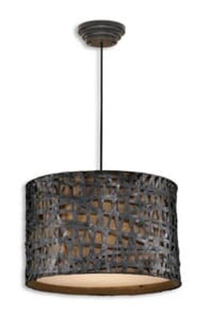 Alita  Pendant 3 Light Silkened Bronze - 22 inches wide by inches deep